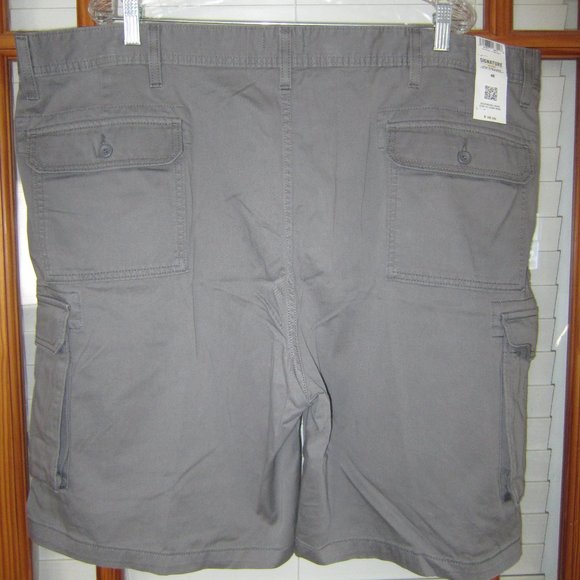 Signature by Levi's Cargo 10" Shorts Men's 46 NEW Gray 100% Cotton - Picture 2 of 6